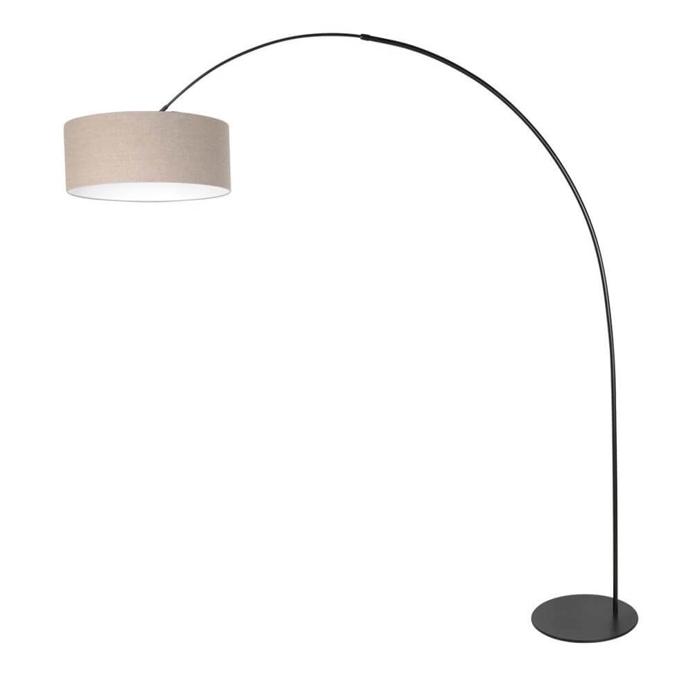 Stehlampe Curve schwarz mit grobem Grauton Ø 50cm Steinhauer 8712746179491