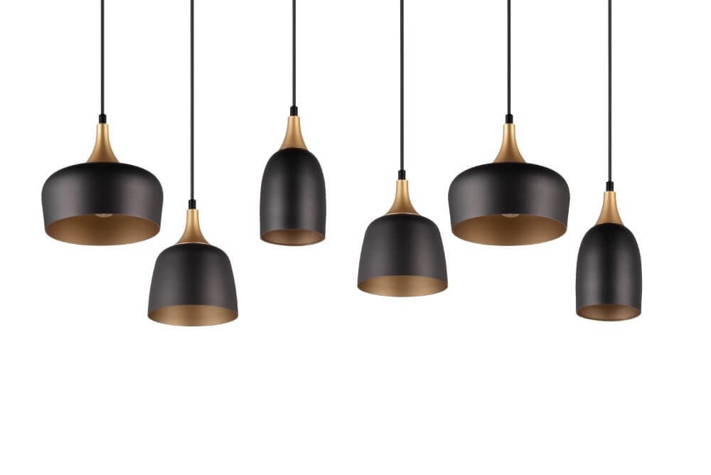 Design-Hängelampe Chiraz schwarz 6-flammig Trio 4017807566864