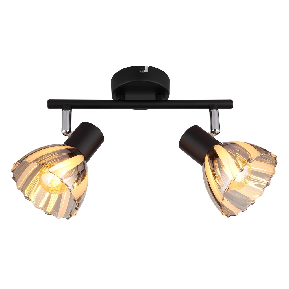 Deckenlampe 2-Leuchten Zachery Schwarz Globo 9007371522507