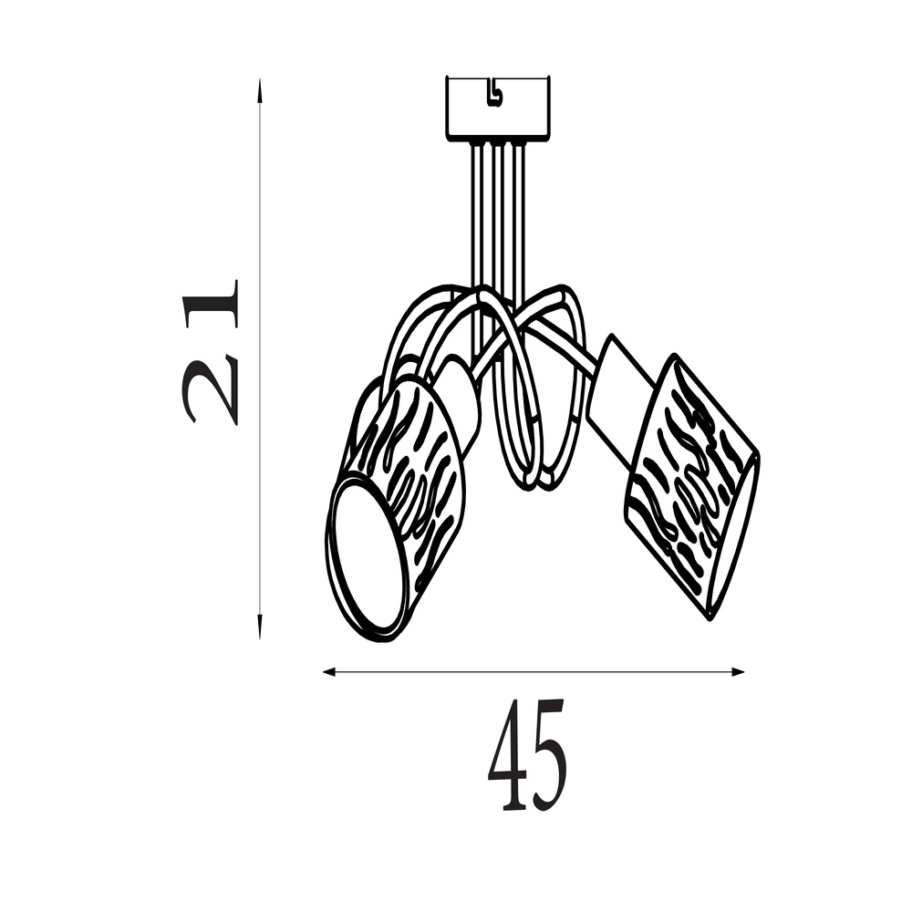 Deckenlampe Knot schwarz 5-flammig Searchlight 5053423301969