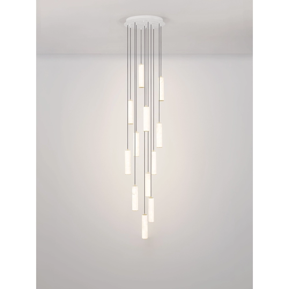 Pendellampe Diletto Gold mit weißen 12-Lichtern Lyora 5212063503243