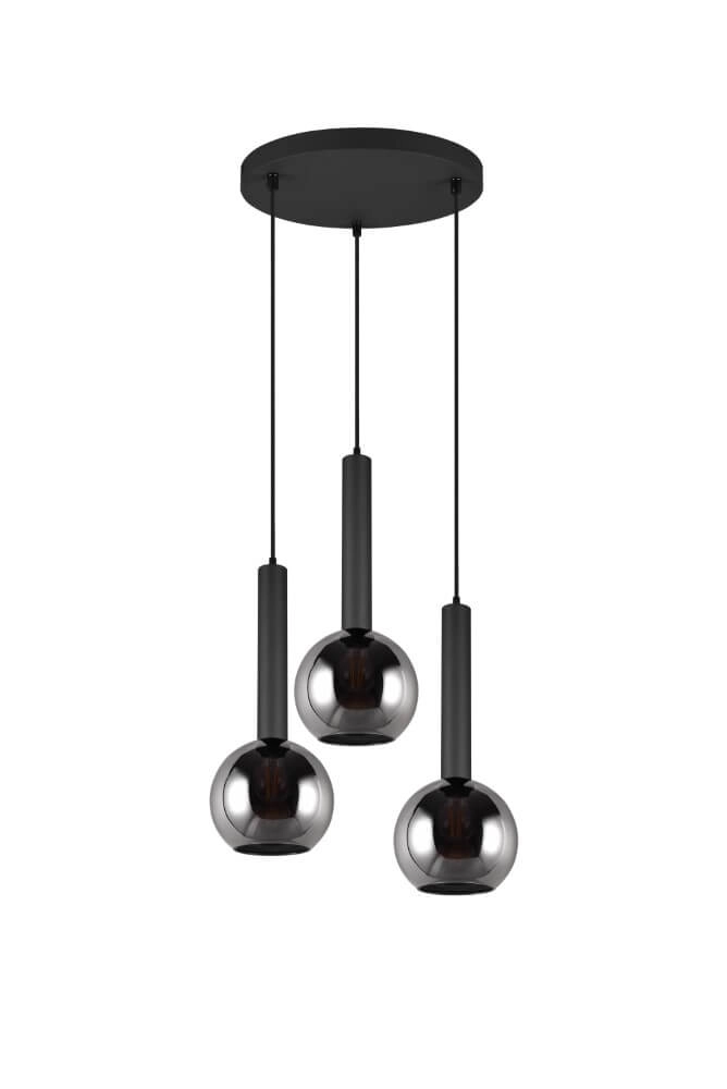 Hängelampe mit 3 Leuchten Clayton Schwarz Trio 4017807522488