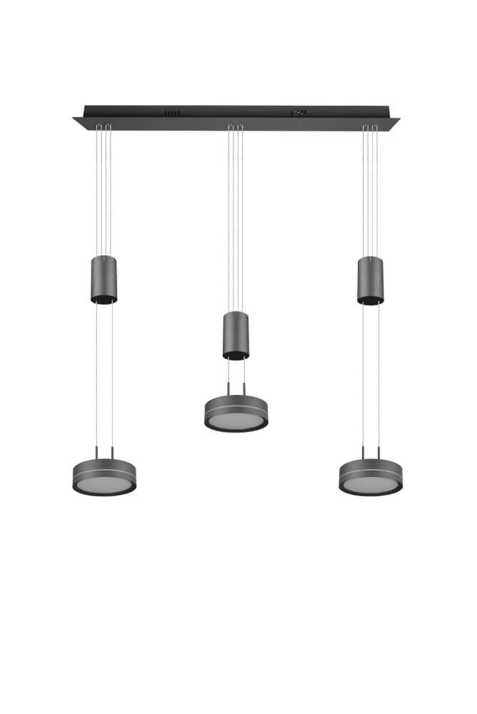 Hängelampe Franklin 3-Licht-Schwarz Trio 4017807510089