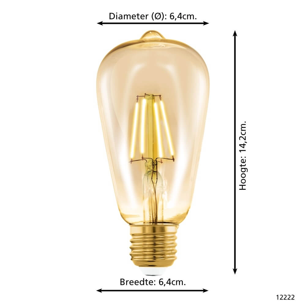 LED-Lampe Zigbee - E27 - 4.9 watt - 2200K - ST64 Eglo 9002759122225
