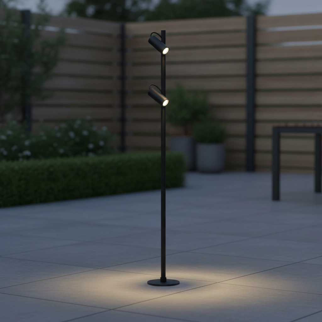 Gartenleuchte Darma Schwarzes Doppelzimmer