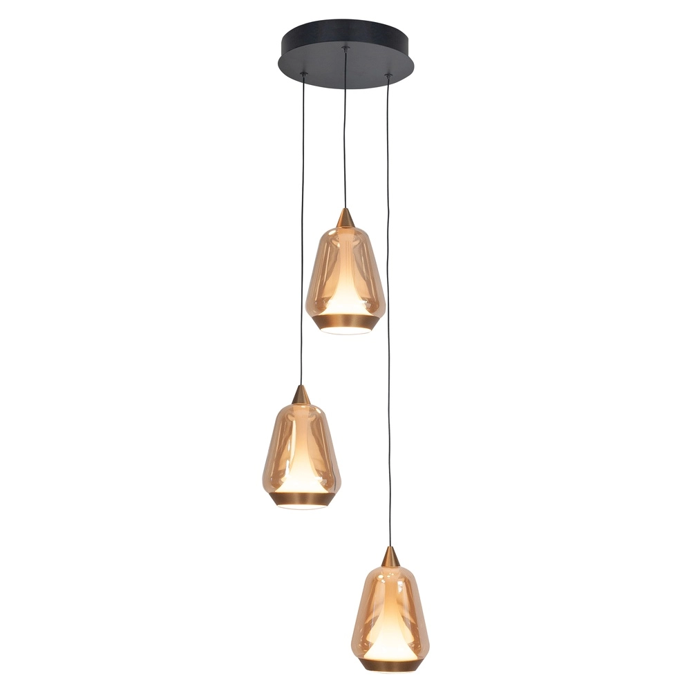 Design-Pendelleuchte Tromba 3-flammig rund