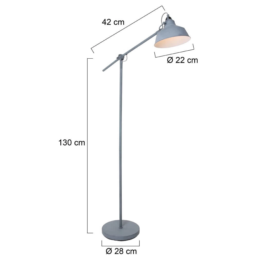 Leselampe Mexlite 130 cm grau Steinhauer 8712746122497