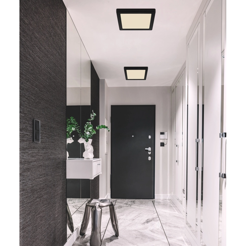 Design-Deckenlicht Lasse Quadratschwarz 21,7 cm Globo 9007371430901