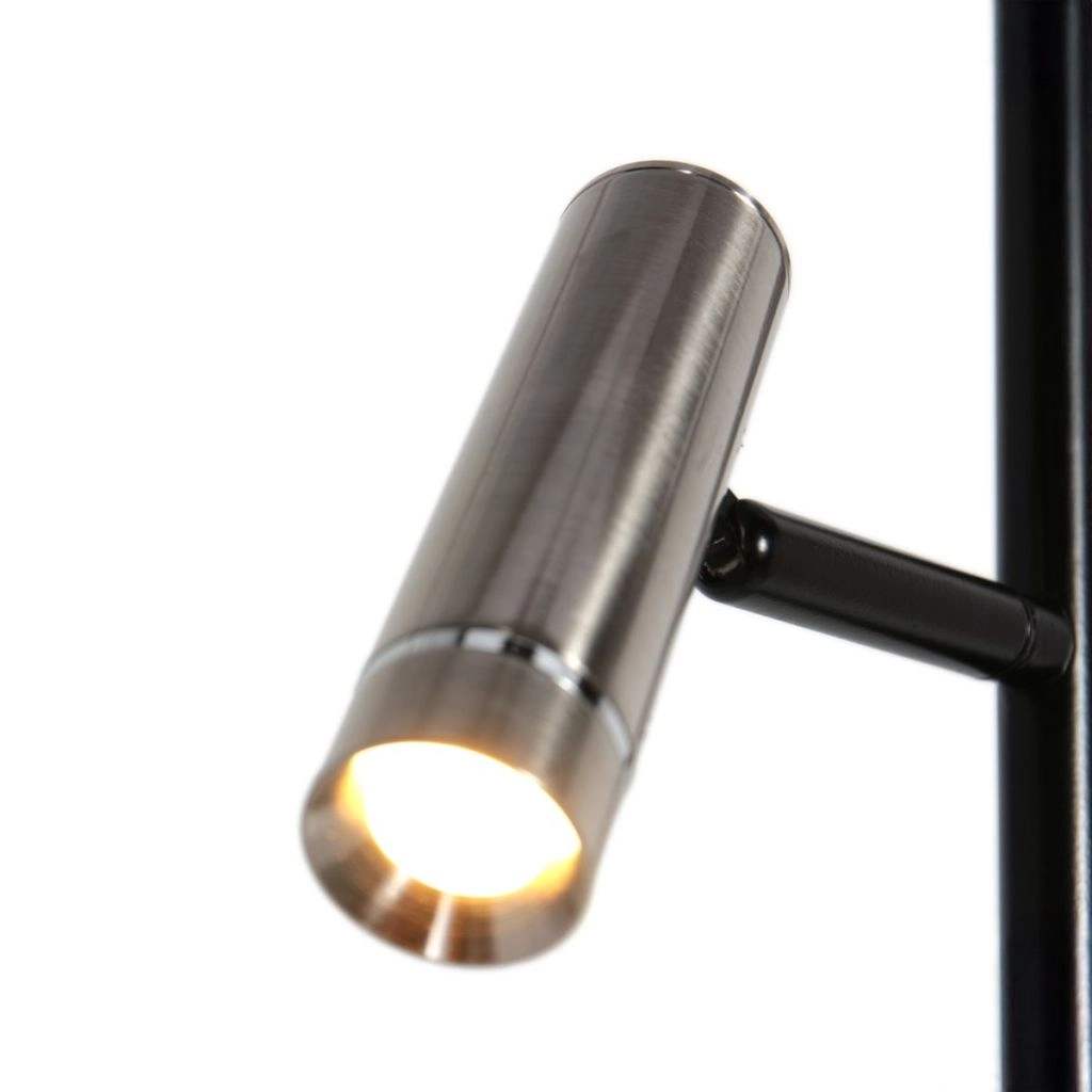Stehlampe 2-Leuchten Lumo Schwarz mit Nickel Steinhauer 8712746184679