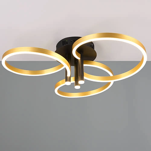 Geschwungene LED-Deckenleuchte Caruso Gold - Ø 65,5 cm Trio 4017807612967