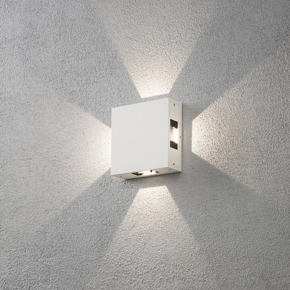 LED-Wandleuchte Cremona 4 Seiten weiß KonstSmide 7318307984255