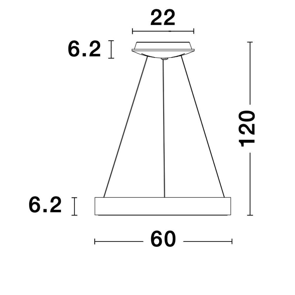 Pendelleuchte Rando Thin weiß Ø 60cm Lyora 5212017420213