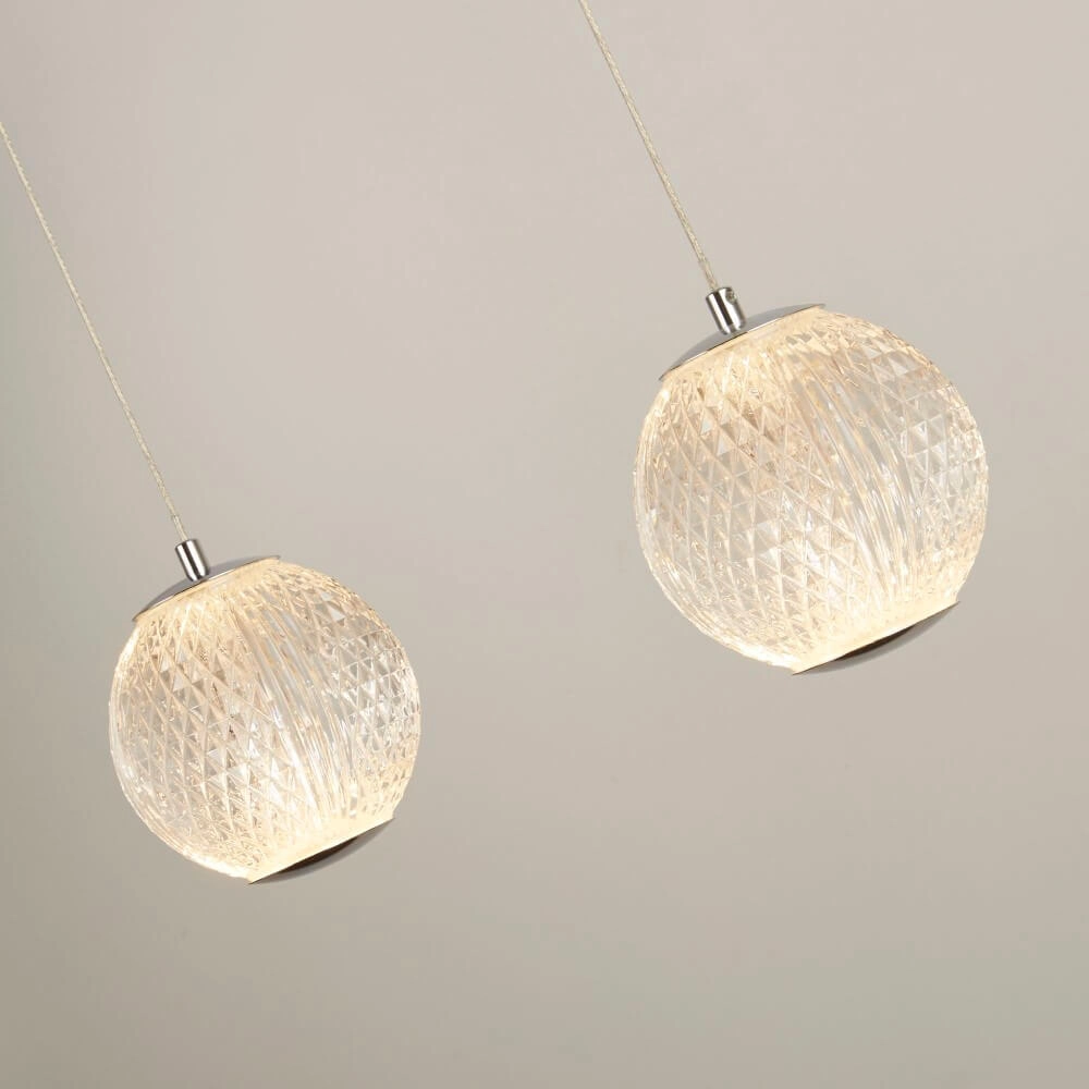 Hängelampe mit 5 Leuchten Allure Chrom rechteckig Searchlight 5053423242309