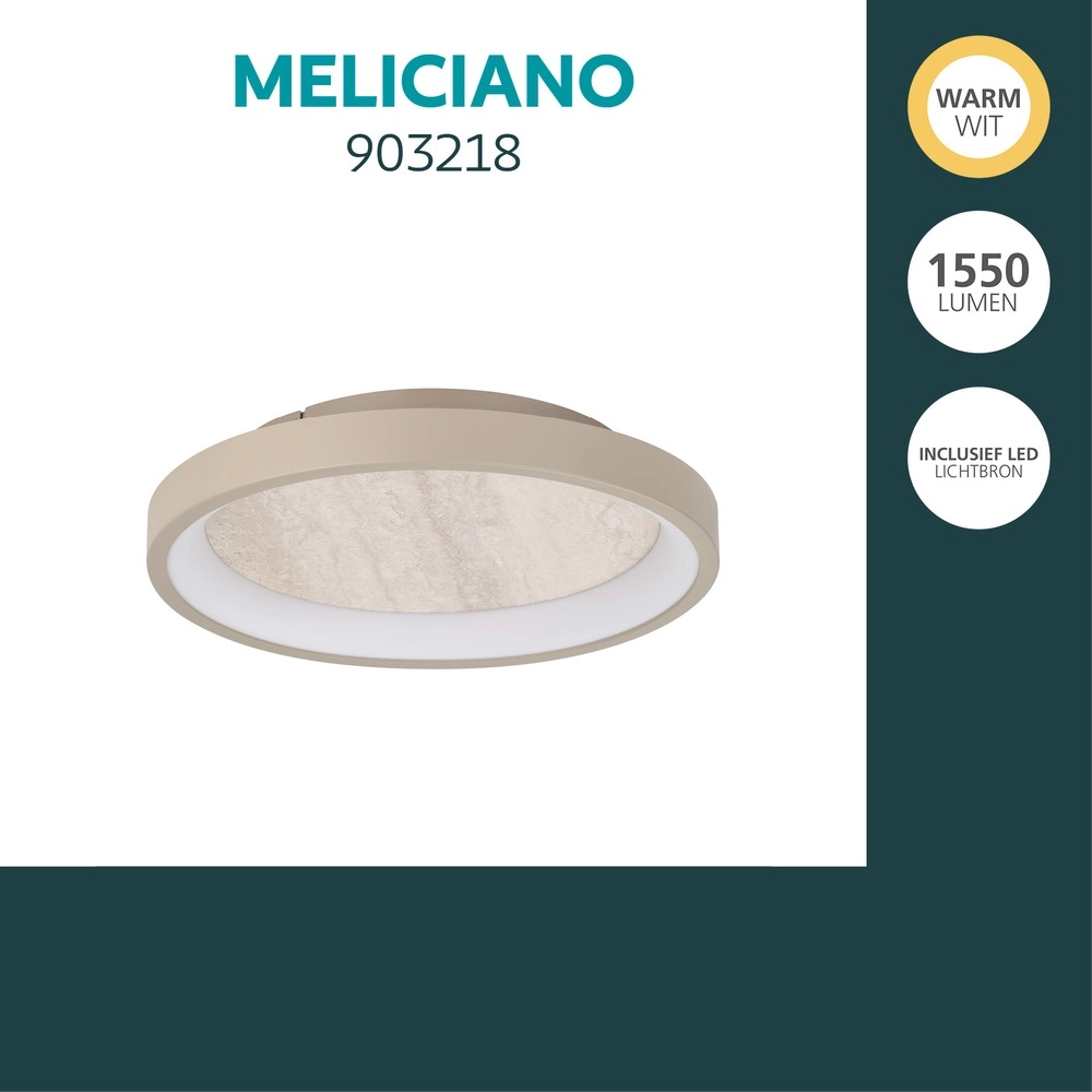 Moderne Deckenlampe Meliciano sandbraun Ø 36 cm Eglo 9008606407101