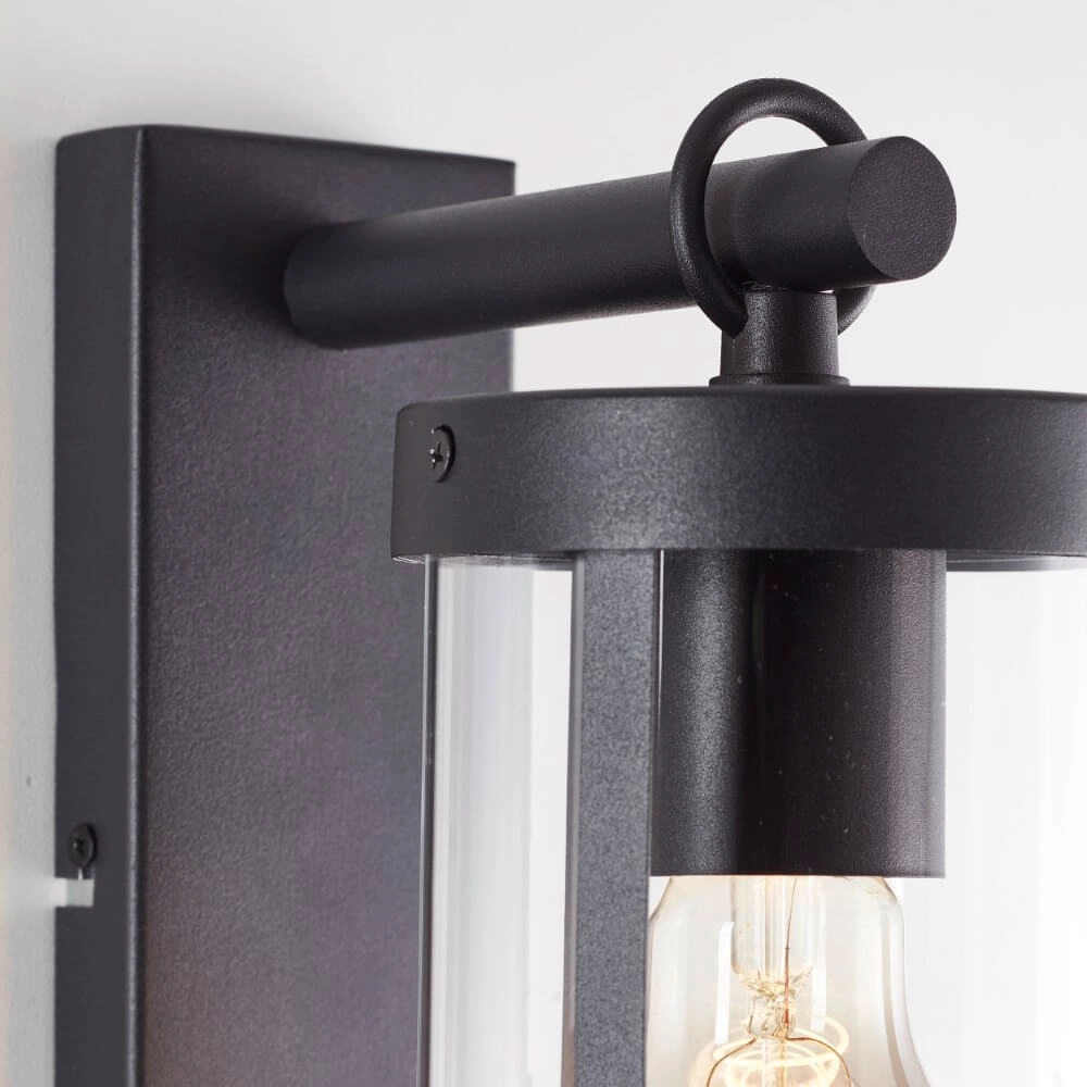 Schwarze Wandlampe Sidney mit Sensor Brilliant 4004353435683
