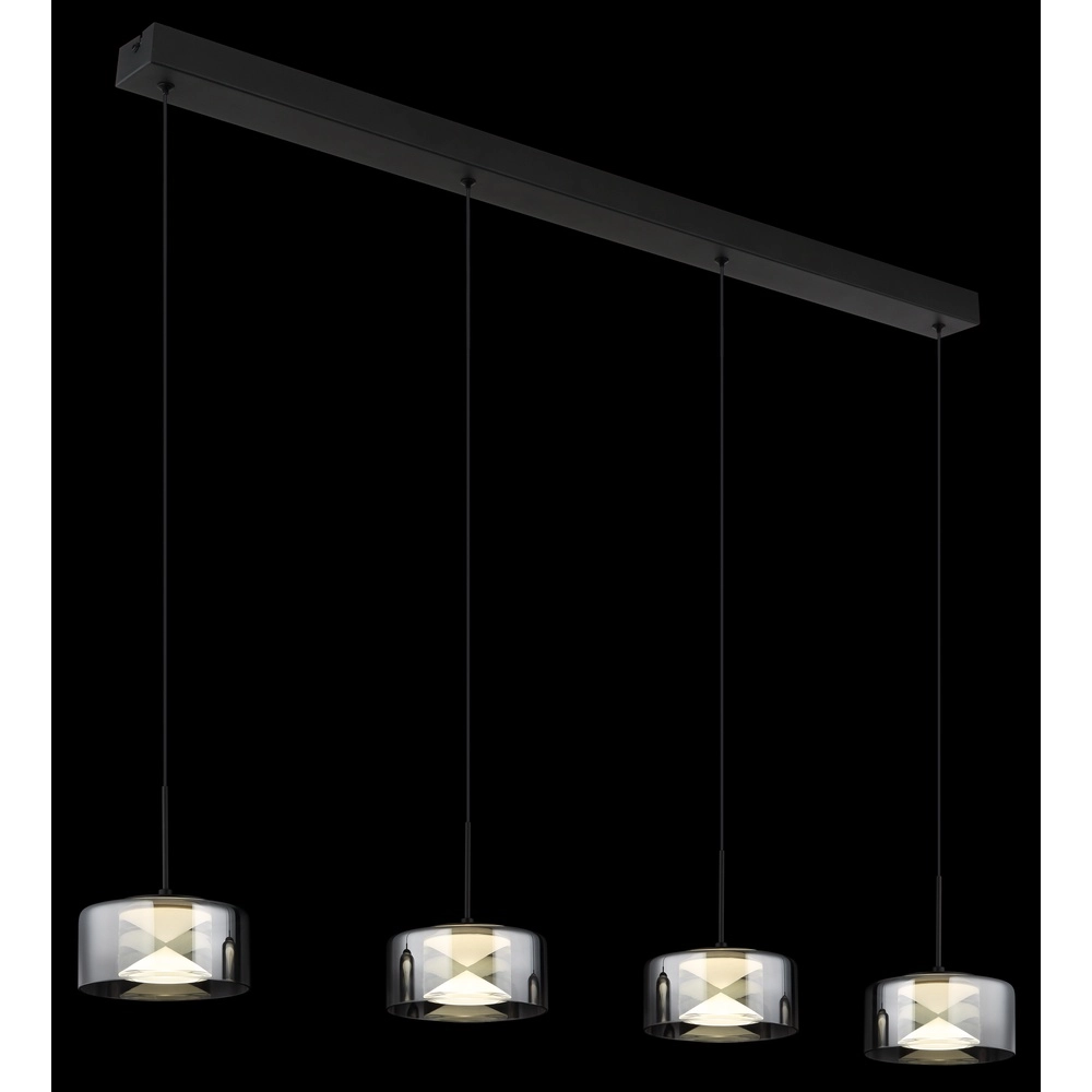 Design-Pendellampe Belinda 4-Licht Schwarz Globo 9007371531295