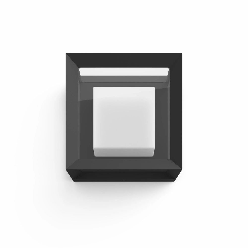 Quadratische Wandleuchte Hue Econic Vitrine schwarz Philips 8718696170564
