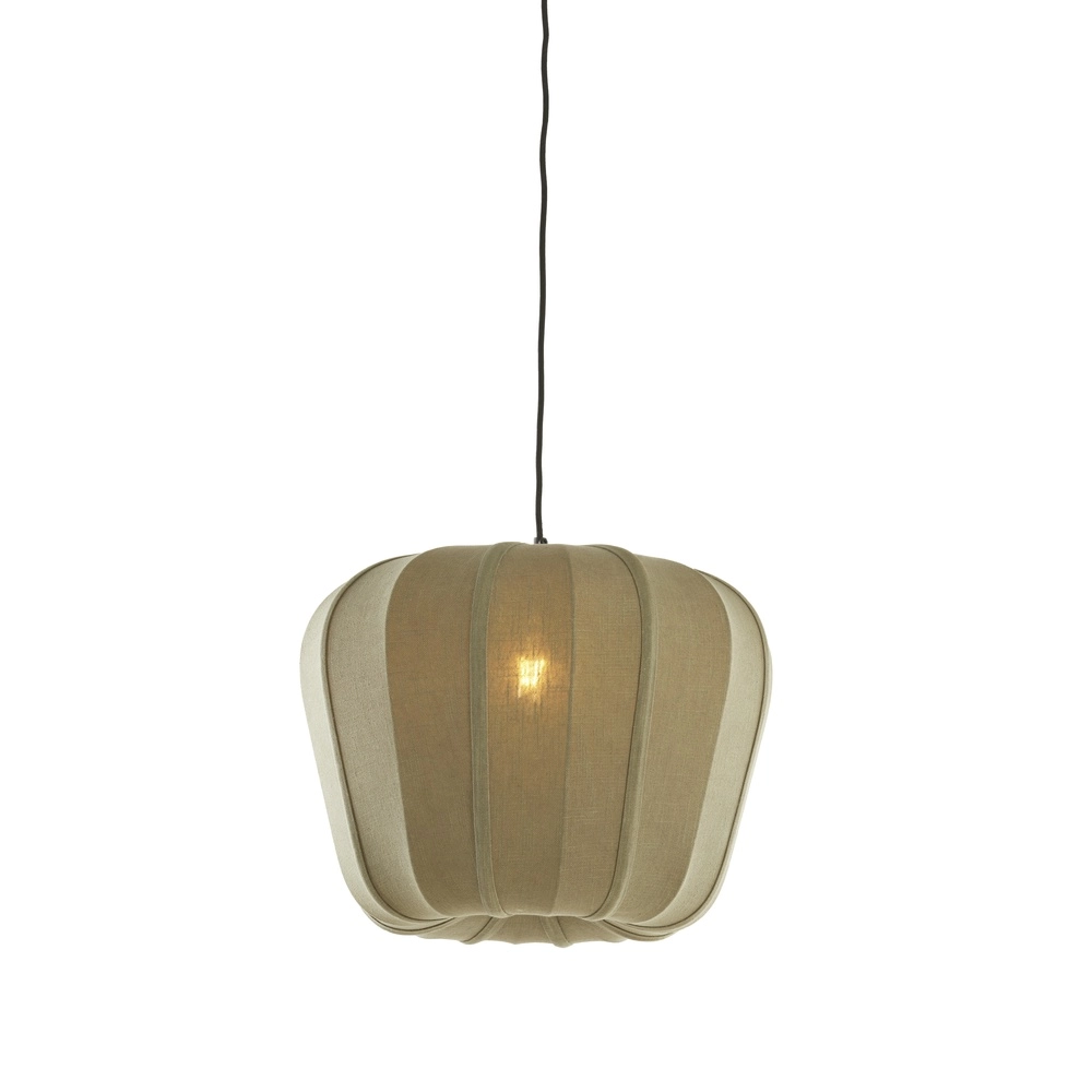 Japandi-Pendellampe Zubedo Ø 49,5 cm – olivgrün Light & Living 8717807835880