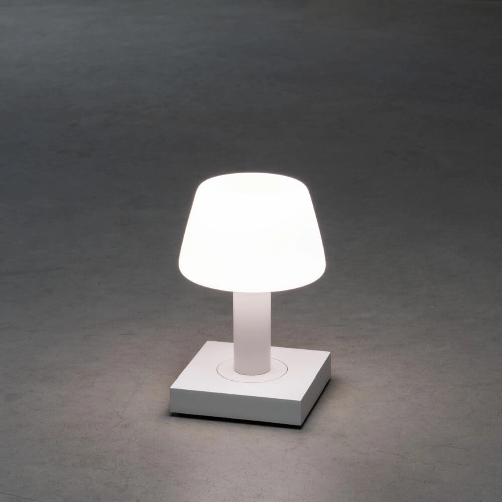 Wiederaufladbare Tischlampe Monaco Weiß KonstSmide 7318308252520