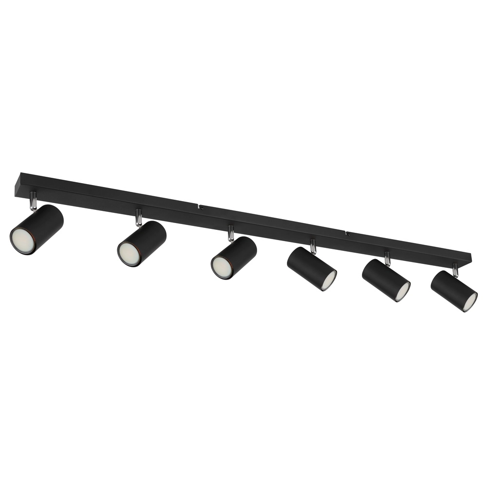 Deckenlampe 6-Licht Robby Schwarz Globo 9007371433599