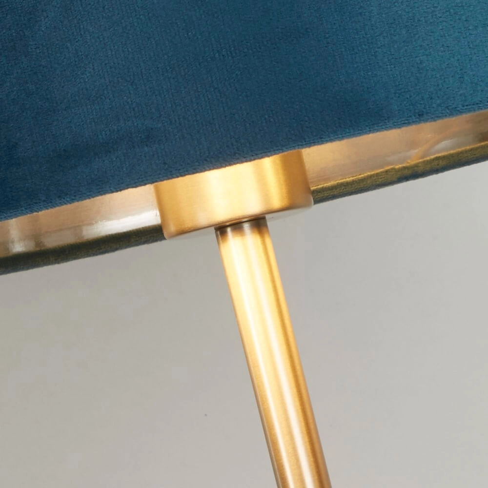 Tischlampe Finn Gold mit Blau Searchlight 5053423257242