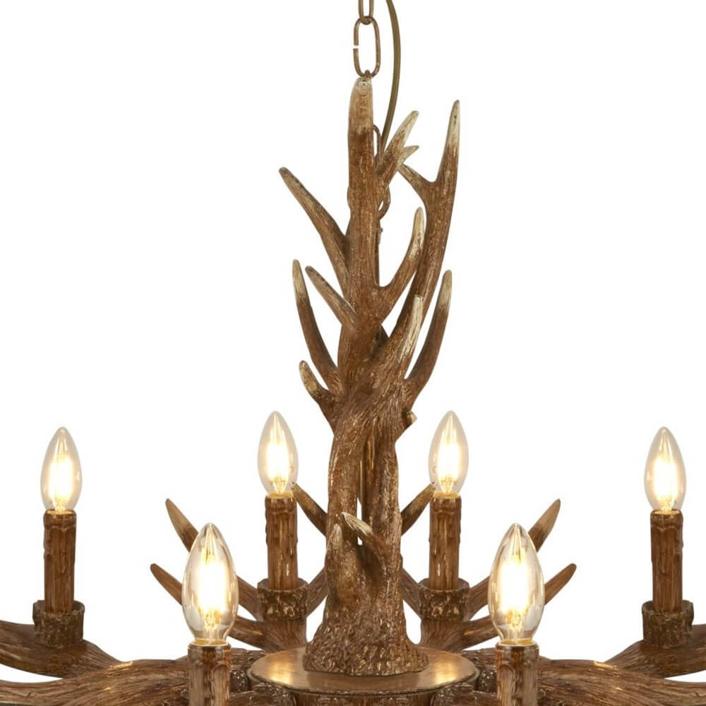 Hängelampe aus Holz Stag Ø 108cm Searchlight 5053423134444