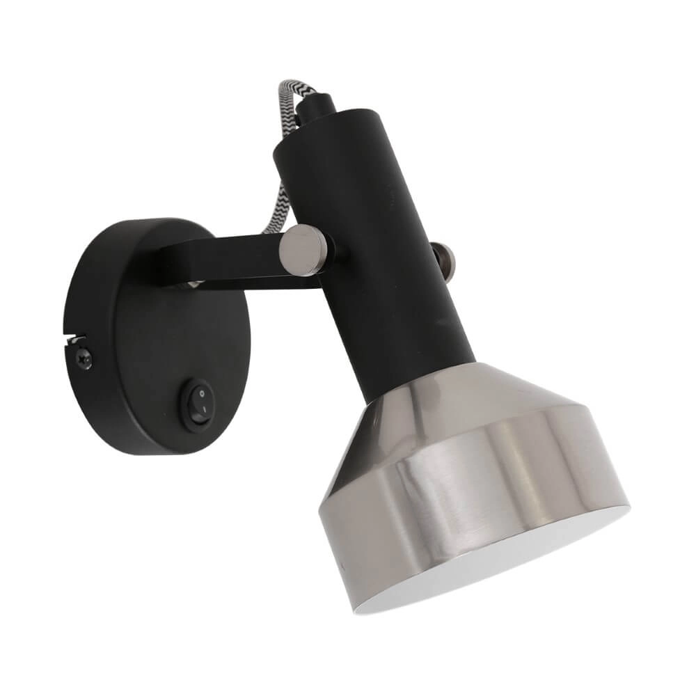 Schwarz mit Wandleuchte aus Edelstahl Acier Steinhauer 8712746151442