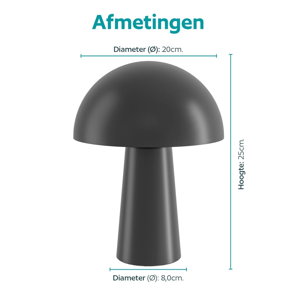 Tischlampe Bufalara Schwarz
