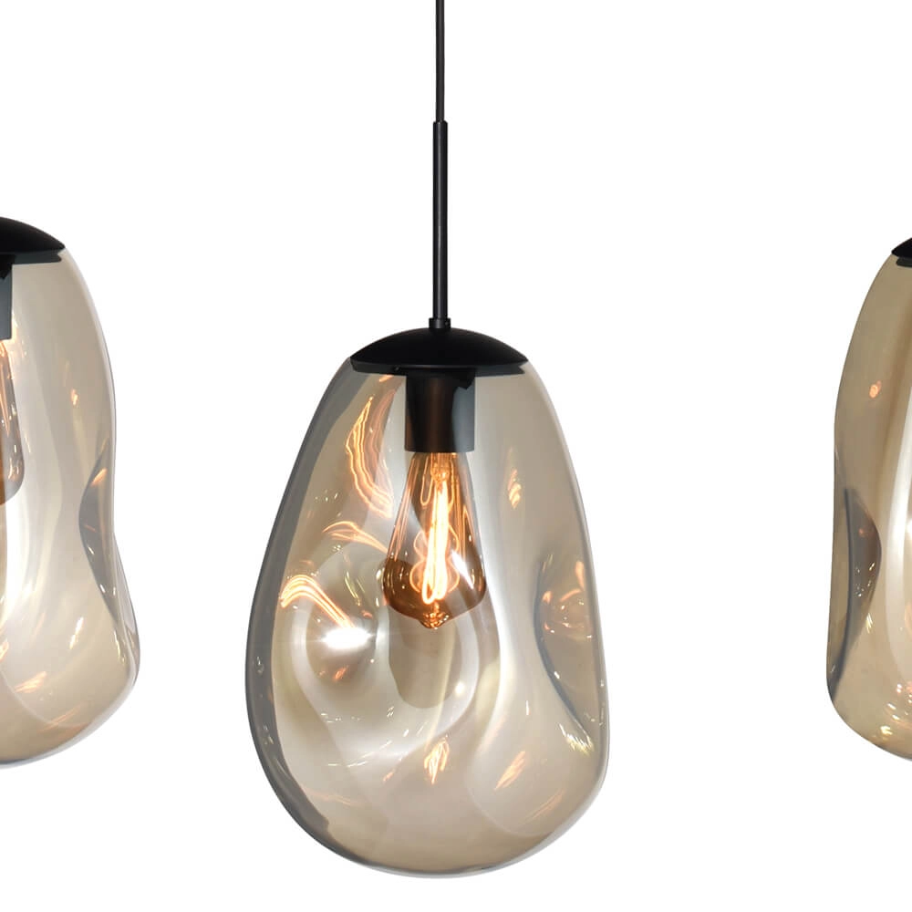 Hängelampe Lava Oval 4x Goldglas Ø 22,5cm Masterlight 8718121290065