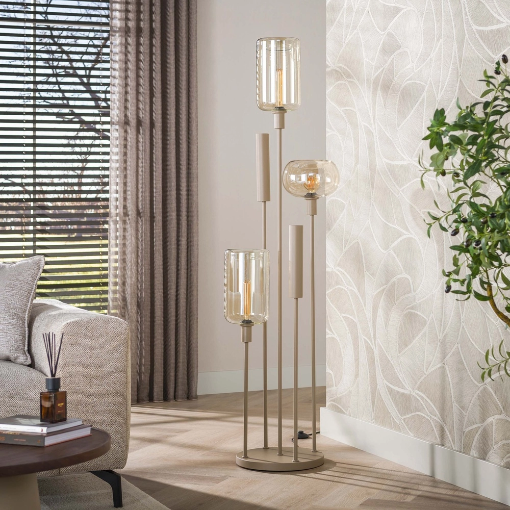 Design-Stehlampe Serene Sandbraun Lyora 8716803514768