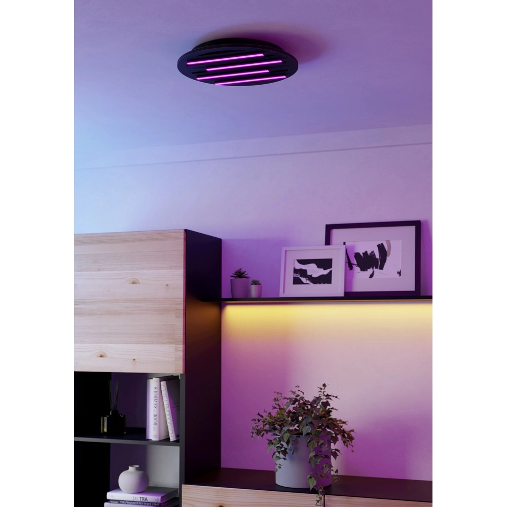 Intelligente Deckenbeleuchtung Pitrignani-Z rund Ø 38 cm schwarz Eglo 9008606390519