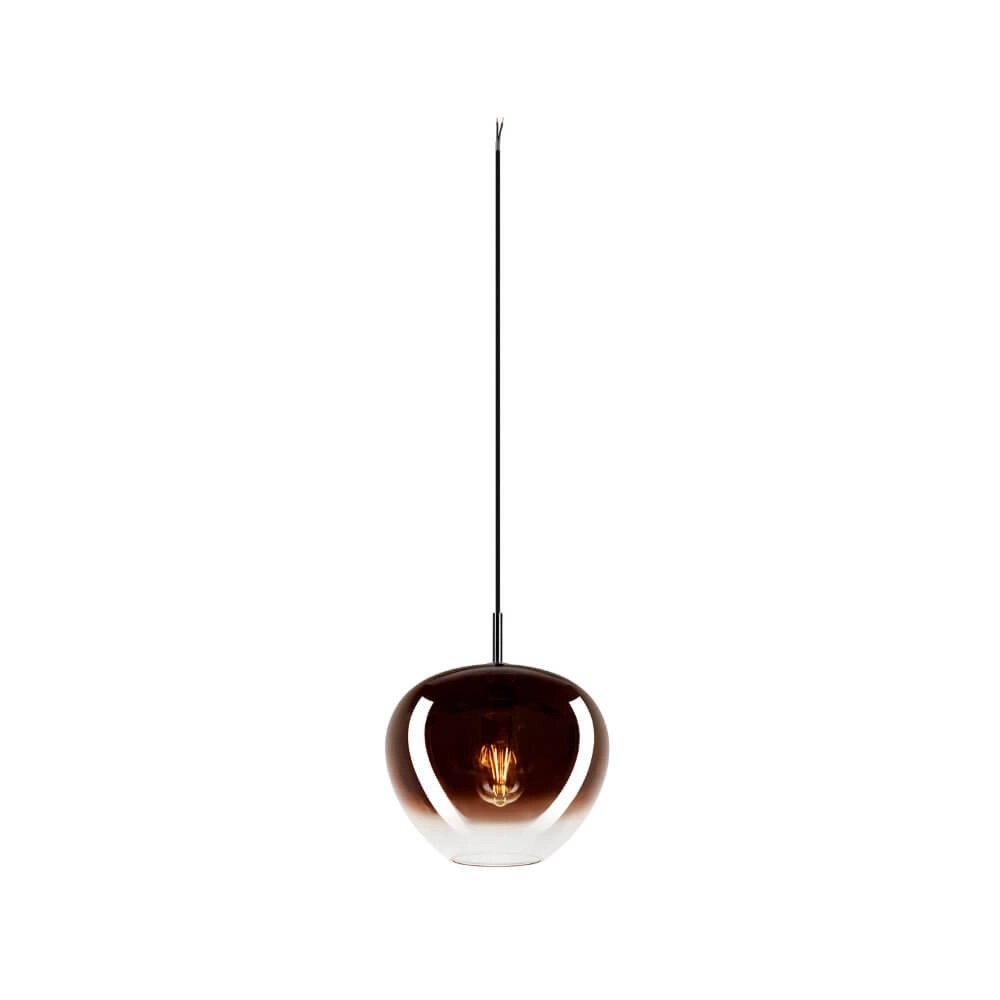 Hängelampe aus Glas Pantilo Ø 29 cm – rotes Kupfer