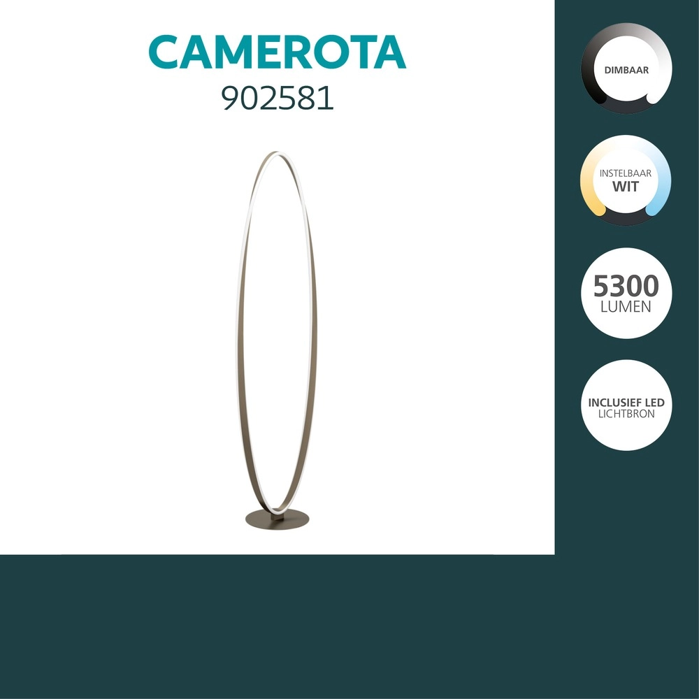Design-Stehlampe Camerota Dark Bronze Eglo 9008606391264