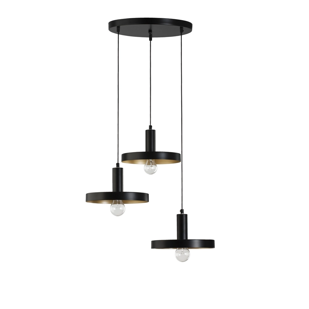 Design-Pendelleuchte Garni 3-flammig schwarz Lyora 5212017420770
