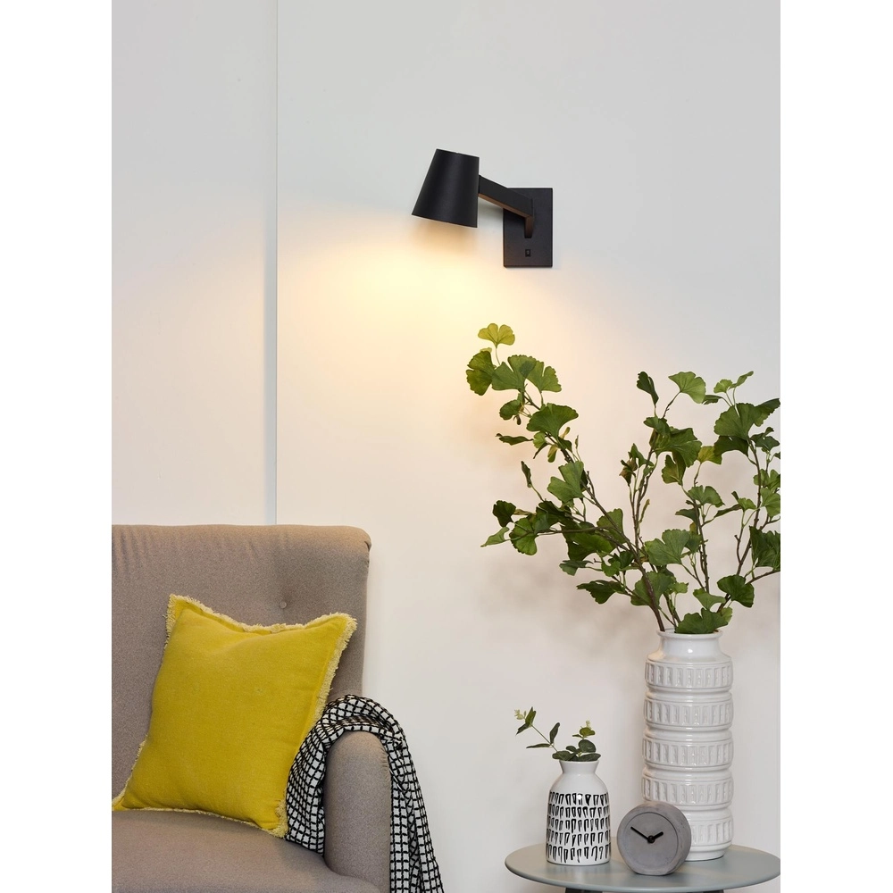 Schwarze Wandlampe Mizuko Konstruktion Lucide 5411212201713