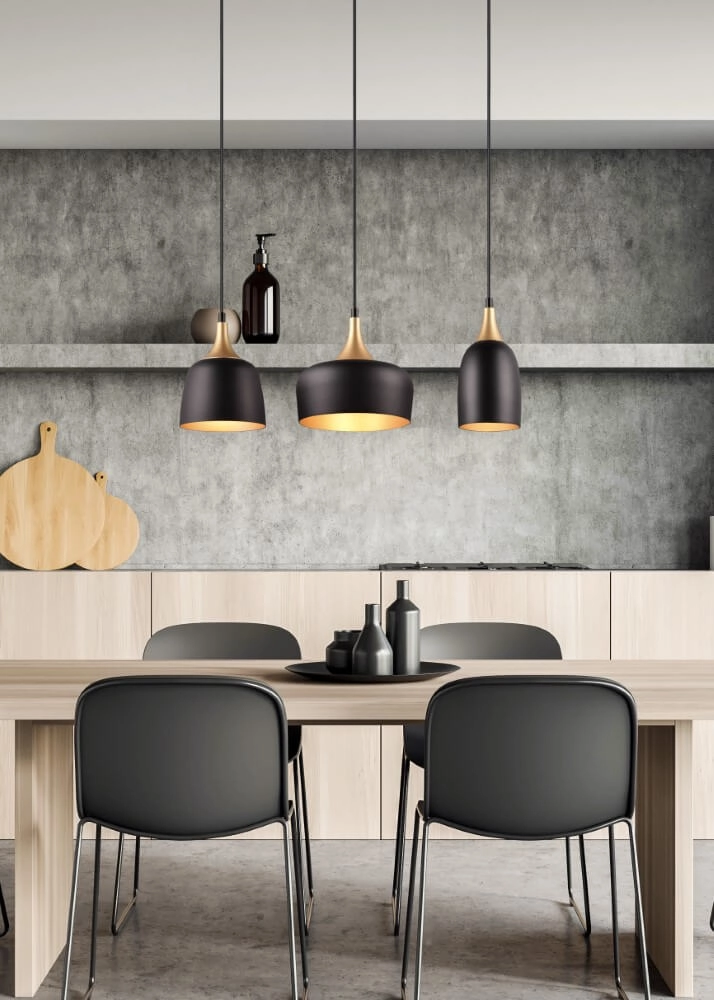 Design-Hängelampe Chiraz schwarz 3-flammig Trio 4017807566826