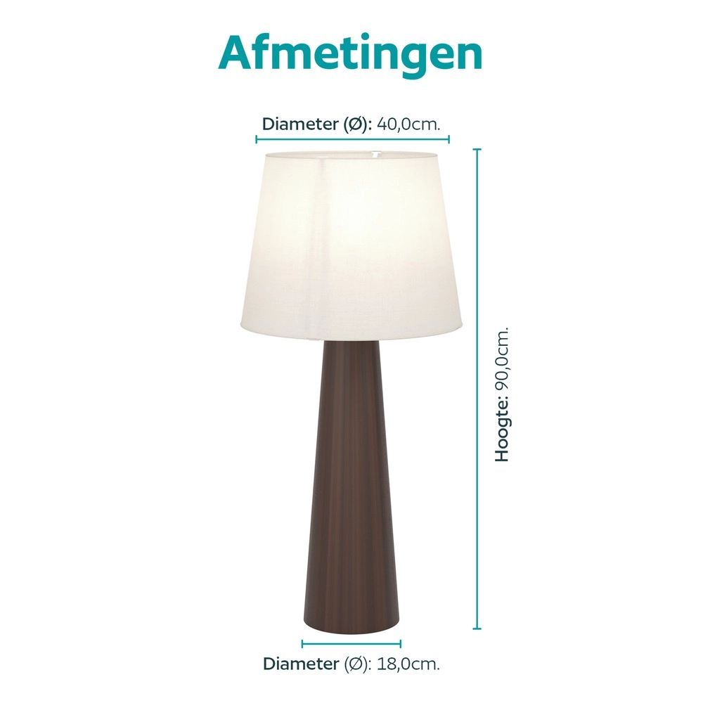 Land-Stehlampe Patemsico Braun mit Kapuze