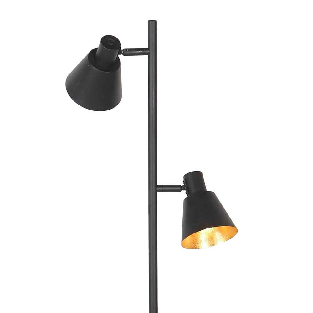 Stehlampe Oeroe schwarz mit gold Steinhauer 8712746176360