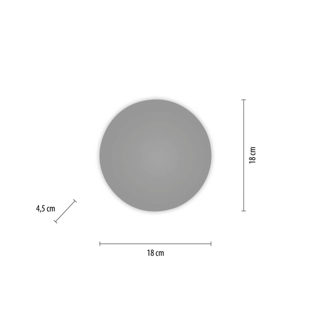 Design-Wandleuchte Akku Puntua Ø 18cm grau Paul Neuhaus 4012248372487