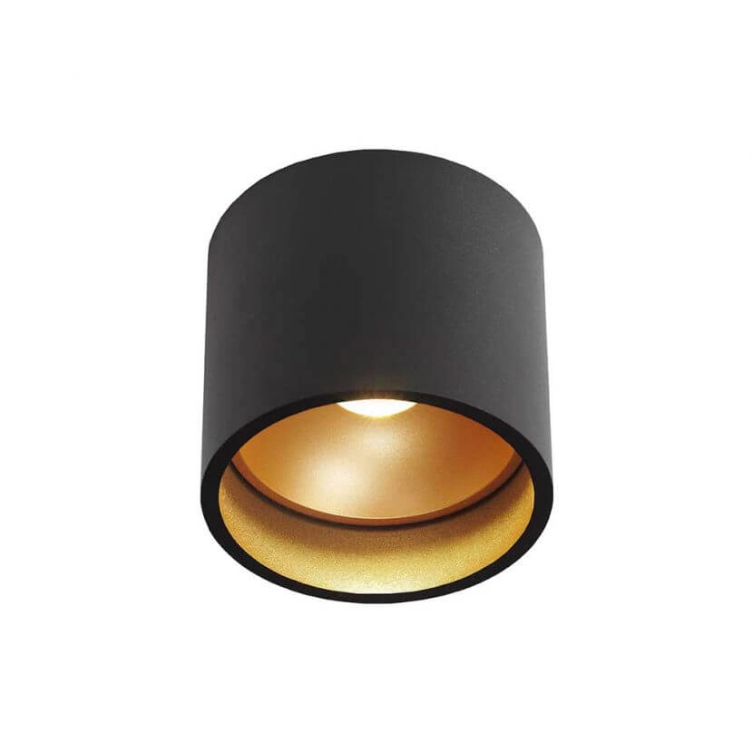 LED Scheinwerfer Orleans schwarz mit gold im Inneren