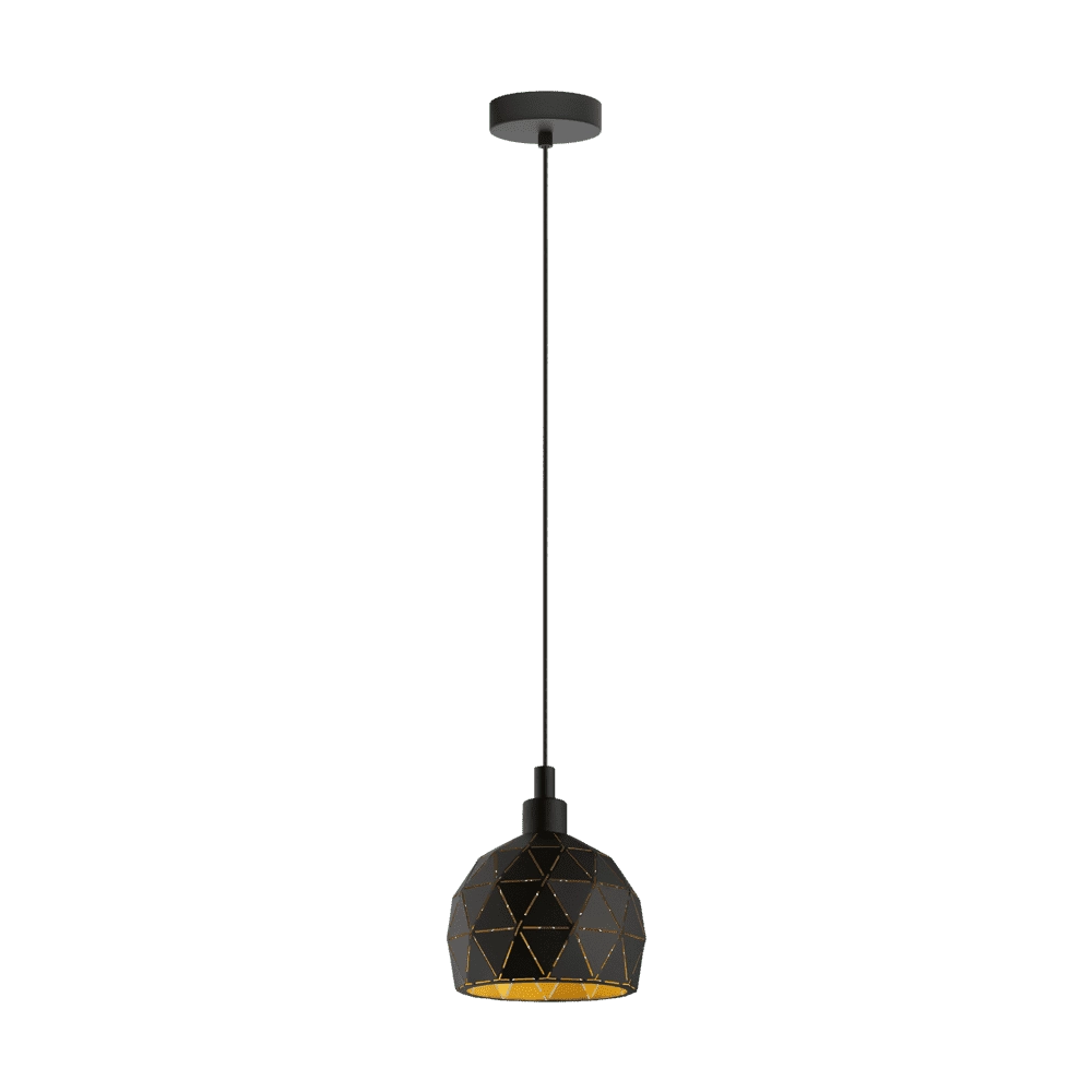 Hängelampe Roccaforte Ø 17 cm schwarz mit gold Eglo 9002759333454