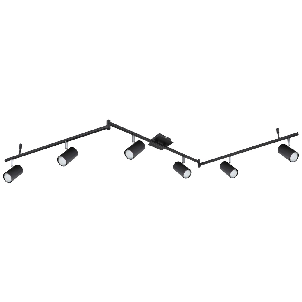 Deckenlampe Robby 6-Licht Schwarz Globo 9007371416844