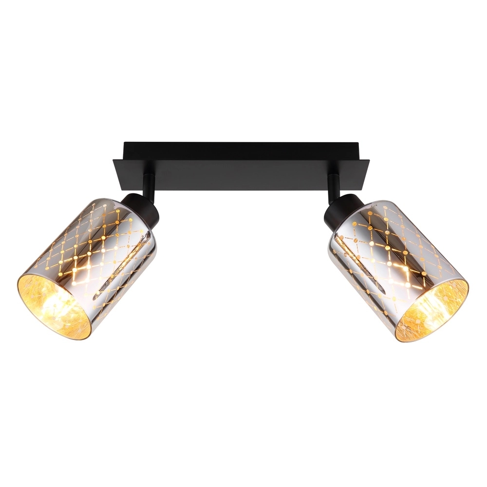 Design-Deckenlampe Alonso 2-Licht Schwarz Globo 9007371566259