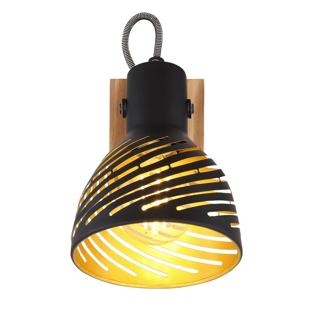 Wandlampe Lenna Holz mit Schwarz Globo 9007371419685