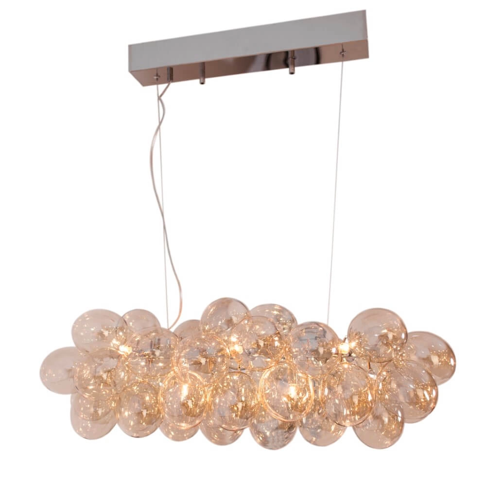 Hanging lamp Gross amber glass 80cm