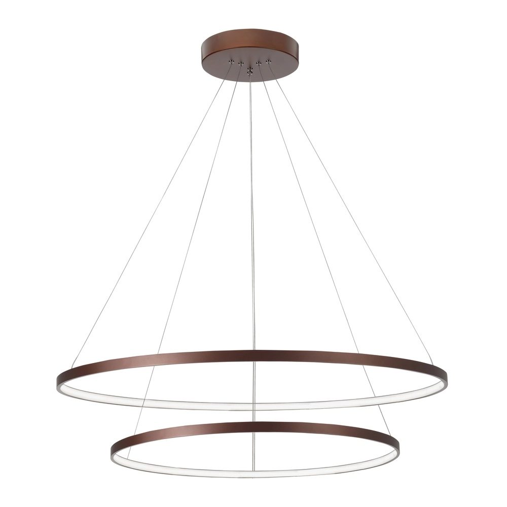 Design-Pendelleuchte Ferrol Kaffee Braun Doppel Lyora 5212017407221