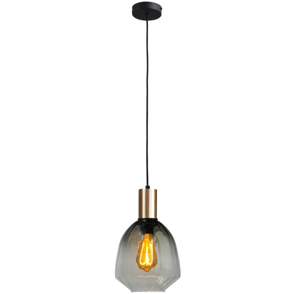 Hängelampe Gold Porto mit Nicolette grünem Glas - Ø 20cm Masterlight 8718121269269