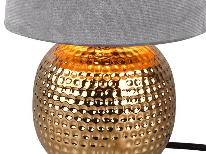 Tischlampe Sophia Keramikgold mit grau Trio 4017807477887