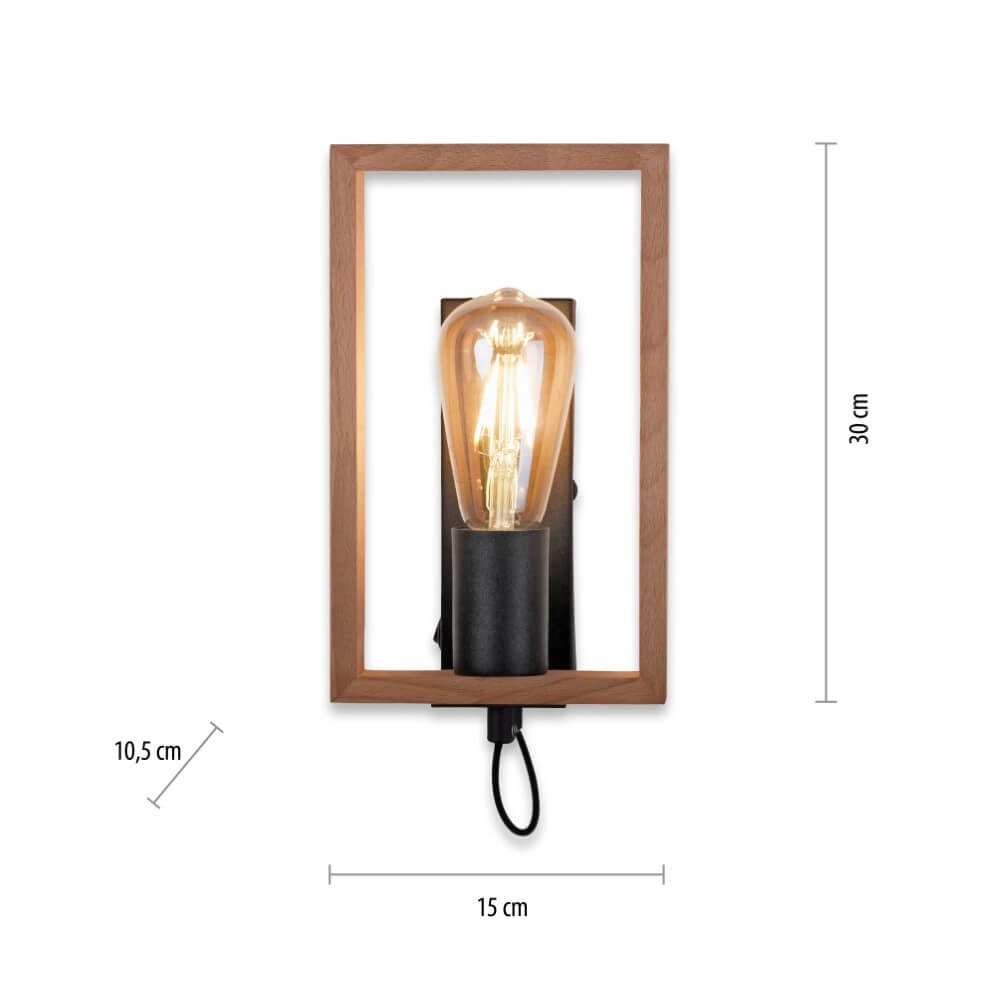 Ländliche Wandlampe Franky 1-Licht Just Light 4043689966454