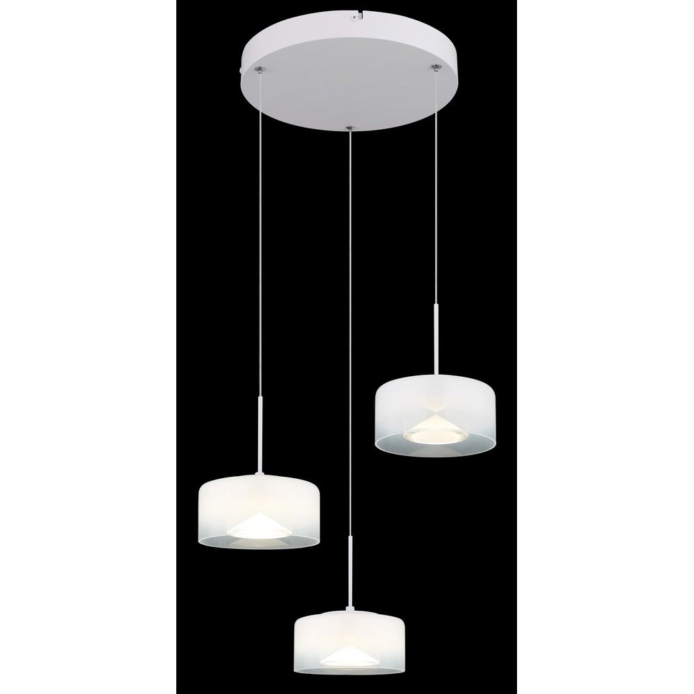 Design-Pendellampe Belinda 3-Licht-Weiß Globo 9007371533312